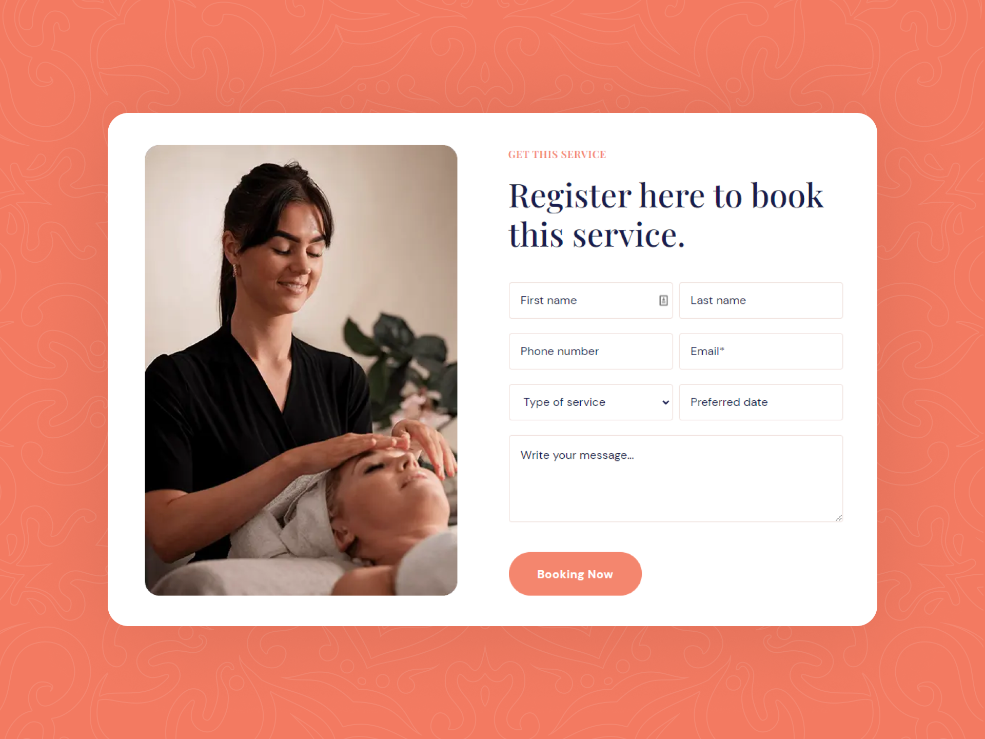 Easy to use Lead or Service Registration Form