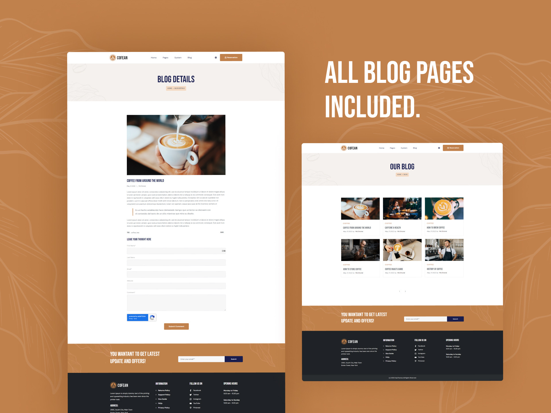 Blog and Blog Details Page